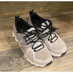 On Cloud Waterproof Running Shoes Grey Black Womens 6 59.98837